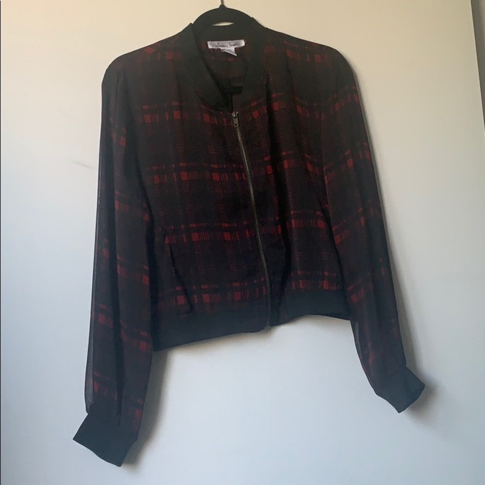 Crop bomber jacket